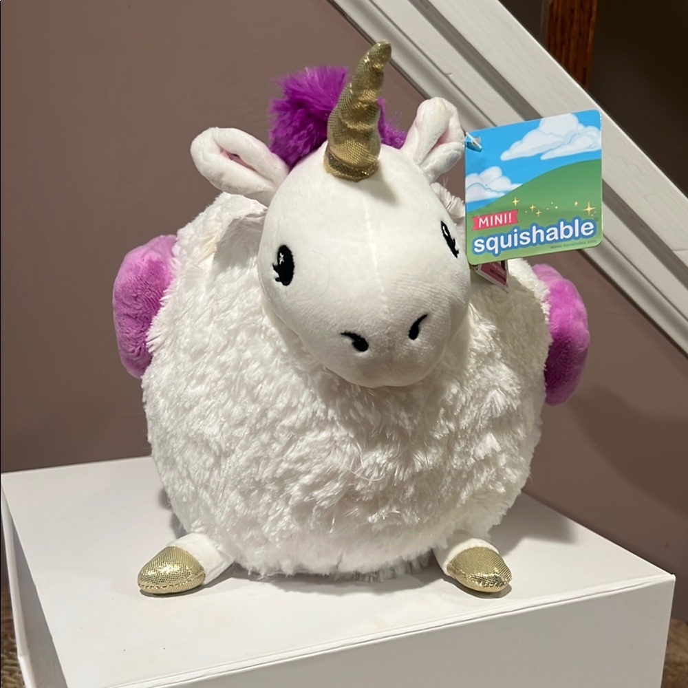 Squishable Mini White Alicorn Plush